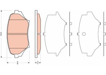 Fren Disk Balata Ön TRW GDB3401  GDB3401 NFY73323Z NFY73323ZA NFY73323ZB NFY73328Z NFY73328Z9C NFY73328ZA NFY73328ZB NFY73328ZC NFY73328ZE