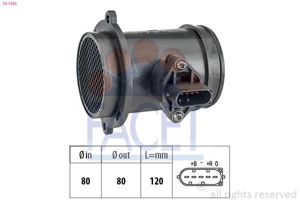 Hava Debimetresi  Mercedes E -Serisi S.Wagon (BM 210)(09.1997->)  KRAFTVOLL 05060127