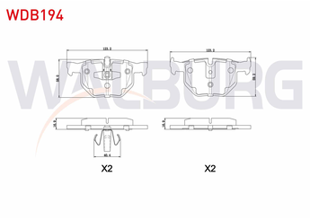 Fren Disk Balata Arka WALBURG WDB194  