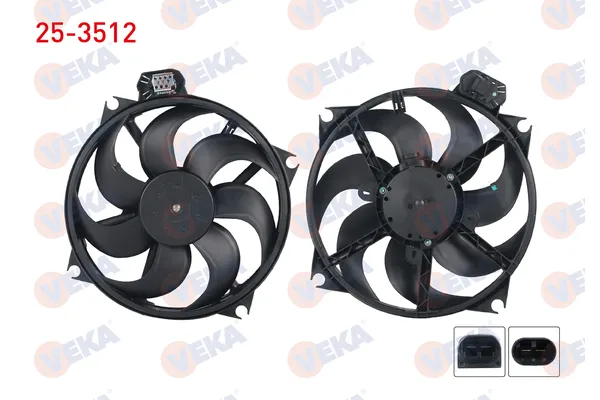 Radyatör Fan ve Motoru  Renault Scenic III (04.2009->)  VEKA 25-3512