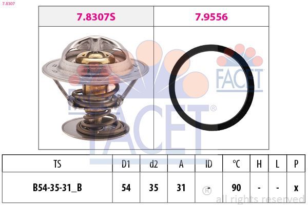 Termostat  Volvo C70 Cabriolet (02.1999->)  WAHLER 4272.90D