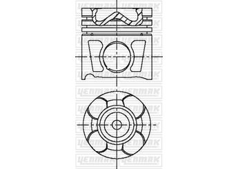 Piston (83.00MM-STD)  YENMAK 31-04197-000  8773445STD000G 55257415 0055257415 55220723 55220729 55240477 55240478 55240479 55257416 55257417 55257419 55275637 55275638 55275639 623450 0623450 623690 0623690 623722 0623722 625000 0625000 55565855 55572626 55572627 55574797 55574798 55574803 6 23 450 6 23 690 6 23 722 6 25 000