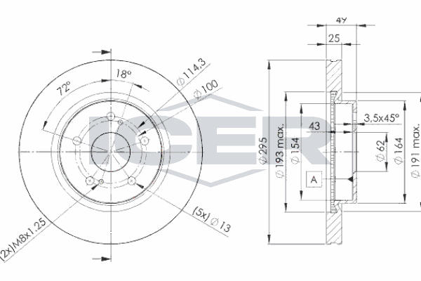 Fren Disk Ayna Ön Sağ ve Sol AYD 50401