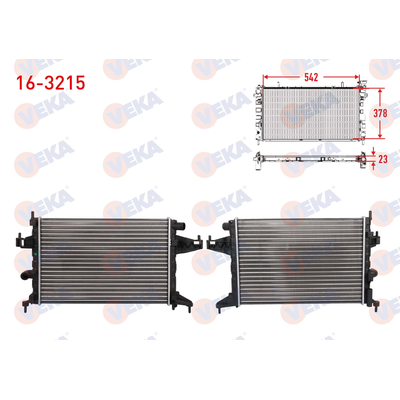 Su Radyatörü  Opel Corsa C (2003->)  VEKA 16-3215