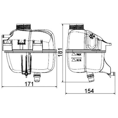 Radyatör Yedek Su Deposu  BMW i3 Serisi (I01)(07.2014->)  MAHLE CRT 87 001S