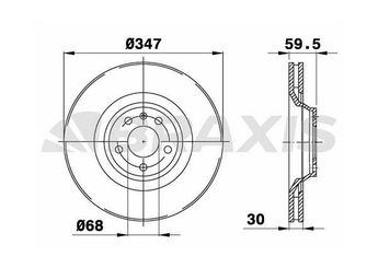 Fren Disk Ayna Ön Sağ ve Sol BRAXIS AD1086  4F0615301F 4F0615301G