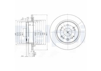 Fren Disk Ayna Arka Sağ ve Sol DELPHI BG3797  42510S7AJ50 42510S7AJ00 42510-S7A-J00 42510-S7A-J50