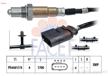 Oksijen (Lambda) Sensörü  FACET 10.7165  30906262C 030 906 262 C 30906262F 030 906 262 F 36906262M 036 906 262 M 36906262Q 036 906 262 Q