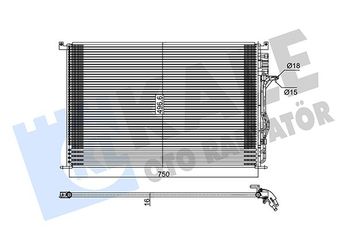 Klima Radyatörü  KALE 342940  4E0260403F 4E0260403H 4E0260403K 4E0.260.403 F 4E0.260.403 H 4E0260403J 4E0.260.403 J 4E0.260.403 K