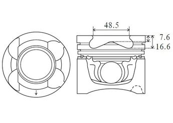 Piston  SONNE 590KR01801  A20105X09A A20105X00A 7485133036 A2010-5X00A A20105X01A A2010-5X01A A20105X02A A2010-5X02A A2010-5X09A
