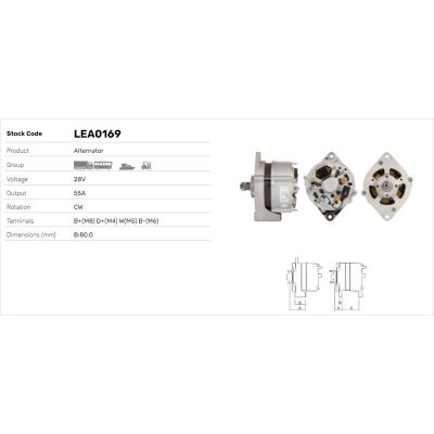 Alternatör  LUCAS ELEKTRIK LEA0169