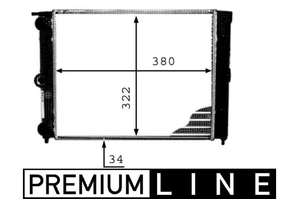 Su Radyatörü  Volkswagen Polo II (867/871/873)(10.1981->1992)  MAHLE CR 344 000P