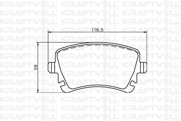 Fren Disk Balata Arka Volkswagen T6 Transporter P.Van/Minibüs (SG)(04.2015->2019)  KRAFTVOLL 07010029