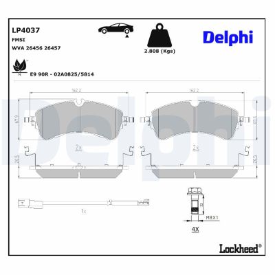 Fren Disk Balata Arka DELPHI LP4037