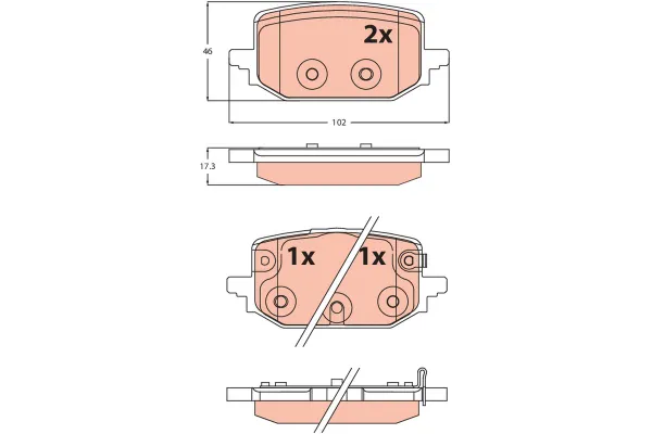 Fren Disk Balata Arka Nissan Qashqai (J12)(03.2021->)  AP 05P2388