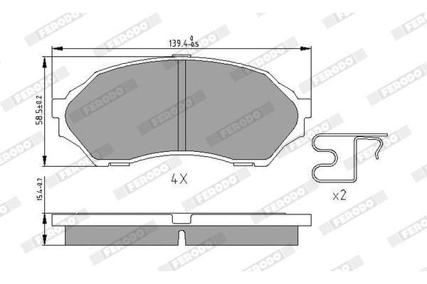 Fren Disk Balata Ön Mazda 323 F/S Sedan (BJ)(01.2001->)  FERODO FDB1455