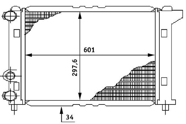 Su Radyatörü  Seat Ibiza (03.1985->)  MAHLE CR 146 000S