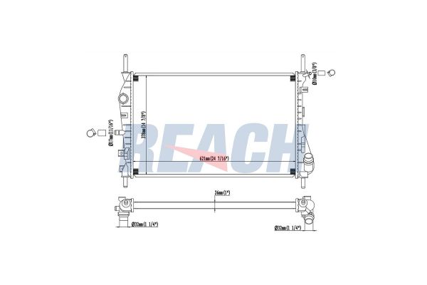Su Radyatörü  Ford Mondeo 4/5 Kapı (GE)(2000->)  RENAULT ORJINAL 8200465488