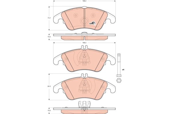 Fren Disk Balata Ön TRW GDB1737