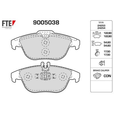 Fren Disk Balata Arka Mercedes C -Serisi Coupe (BM 204)(03.2011->)  FTE 9005038
