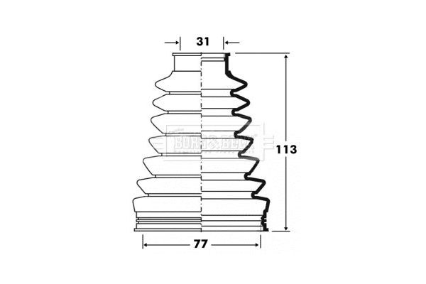 Aks Körüğü Ön İç Sağ veya Sol Volkswagen T6 Transporter Kamyonet (SF)(05.2015->2019)  ANKA 40204005