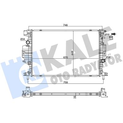Su Radyatörü  Ford S-MAX (CDR)(2015->)  KALE 361460