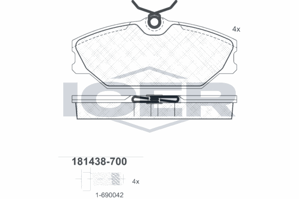 Fren Disk Balata Ön Renault Safrane (B54)(09.1996->)  KALE BALATA 23172 183 24 ANS KD13