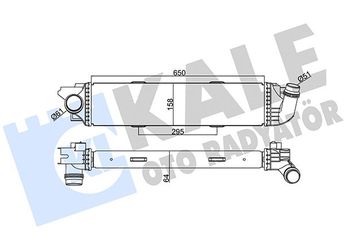 Turbo Radyatörü  KALE 352480  144962019R4422266 93868349 144960050R 144962019R 4422266 4422267 6000618095 6000618096 93868350