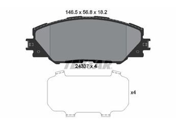 Fren Disk Balata Ön TEXTAR 2433701  446542150 19184911 446542140 0446542140 446542190 0446542190 44650R031 044650R031 0446542150 446542180 0446542180 446502230 0446502230 4465YZZDY 04465YZZDY 446542170 0446542170 44650R020 044650R020