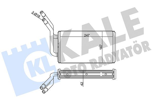 Kalorifer Radyatörü  Ford Transit Kamyonet (FY)(2000->)  KALE 149800