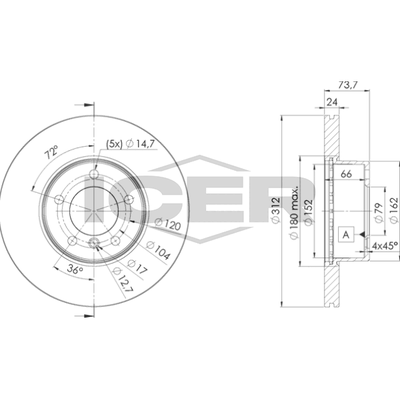 Fren Disk Ayna Ön Sağ ve Sol BMW ORJINAL 34116792219
