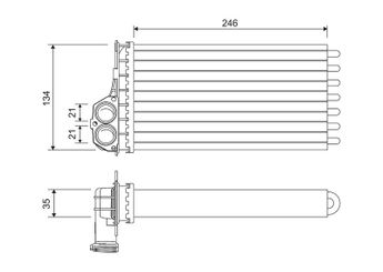 Kalorifer Radyatörü  VALEO 811565  6448L0 6448Q2 6448-L0 6448-Q2