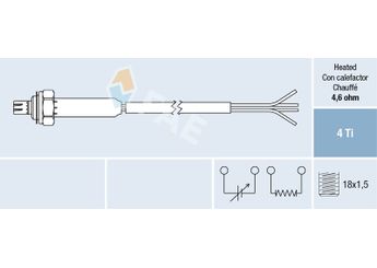 Oksijen (Lambda) Sensörü  NGK 1954  855313 90411959 90528253 90536393 855330 855343