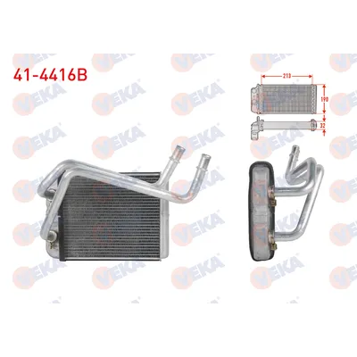 Kalorifer Radyatörü  Volkswagen T5 Transporter Caravelle/Multivan (7H)(04.2003->)  VEKA 41-4416B