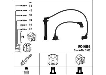 Buji Kablosu  NGK 3386  32720P8AA02 32720-P8A-A02 32722P8AA02 32722-P8A-A02 32723P8AA01 32723-P8A-A01