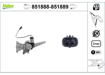 Cam Krikosu Arka Sol VALEO 851888  8350163J10 83501-63J10