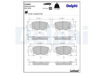 Fren Disk Balata Arka DELPHI LP3853  LP3853 68376749AB 68376749AD 68376749AE K68376749AE