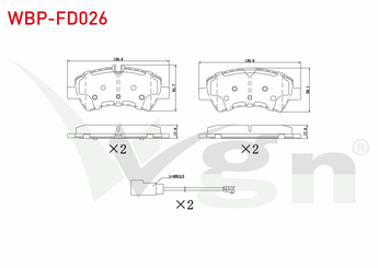Fren Disk Balata Arka WGN WBP-FD026  