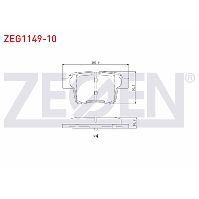 Fren Disk Balata Arka Ford Mondeo 4/5 Kapı (GE)(2000->)  ZEGEN ZEG1149-10