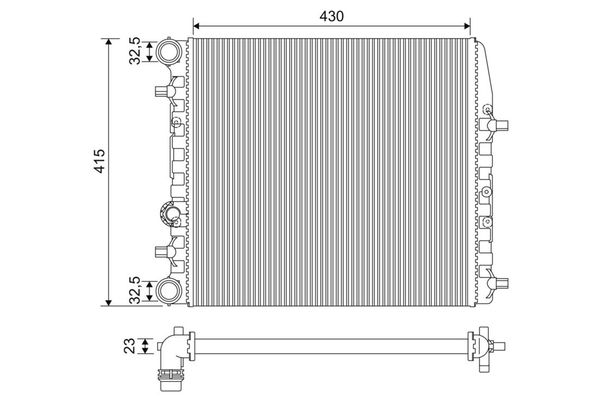Su Radyatörü  Seat Ibiza SC (6P5)(05.2015->)  VALEO 733062