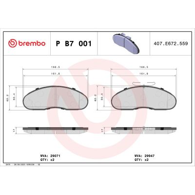 Fren Disk Balata Ön BREMBO P B7 001
