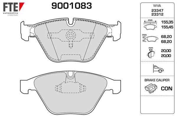Fren Disk Balata Ön BMW 3 Serisi Coupe (E92)(2006->)  FTE 9001083
