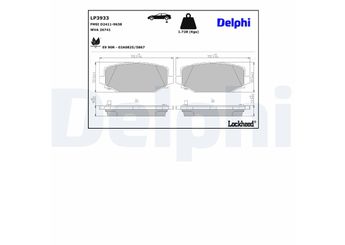 Fren Disk Balata Arka DELPHI LP3933  68541333AB