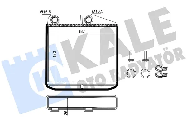 Kalorifer Radyatörü  Fiat Grande Punto (199)(2005->)  AKD 1618468B