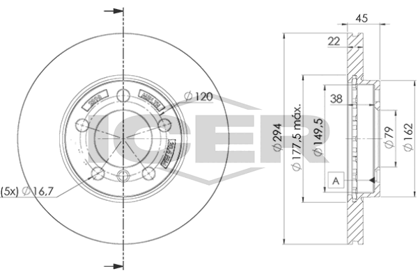 Fren Disk Ayna Ön Sağ ve Sol MINI Paceman (R61)(2012->)  MGA 50704