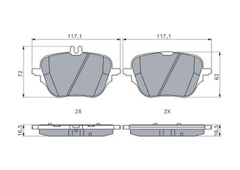 Fren Disk Balata Arka BOSCH 0 986 460 293  4204103 0004204103 4209305 0004209305 4209505 0004209505 000 420 41 03 000 420 93 05 000 420 95 05 A0004204103 A 000 420 41 03 A0004209305 A 000 420 93 05 A0004209505 A 000 420 95 05