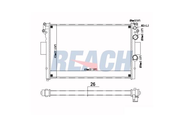 Su Radyatörü  Volkswagen T-Roc (A11)(09.2017->2021)  DENSO DRM12004