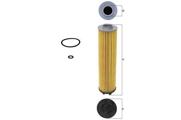 Yağ Filtresi  Volkswagen Caddy Cargo (SBA/SBH)(09.2020->)  MAHLE OX 1340D