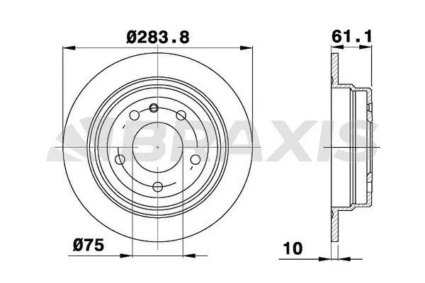 Fren Disk Ayna Arka Sağ ve Sol BMW 5 Serisi Sedan (E28)(1981->)  BRAXIS AE0738