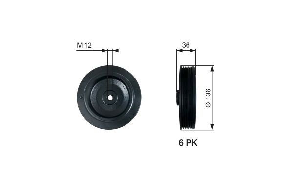 Krank Kasnak  Renault R 11 (06.1983->)  GATES TVD1010